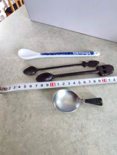 Selection of over sea jam spoons.