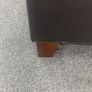 king size bed with black leather head board Image 5