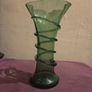 1970's Hand Blown Green Glass Vase Image 3