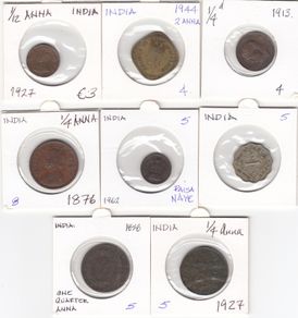 INDIA  8 Coins ( no. 302)