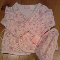 Pink flowered jacket and hat