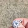 Stunning Halo CZ Sterling Silver Halo Ring Image 10