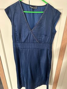 Satin blue dress 12