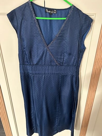 Satin blue dress 12