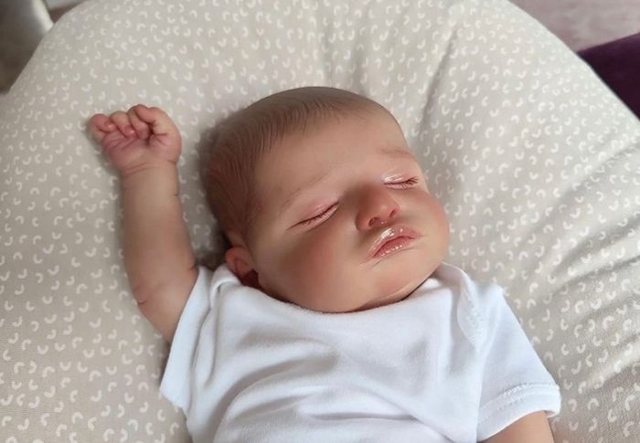 Reborn Dolls 19inch Sleeping Soft Hand-Drawing Hair Silicone Dolls Vinyl Collectible Art Doll (FREE POSTAGE)