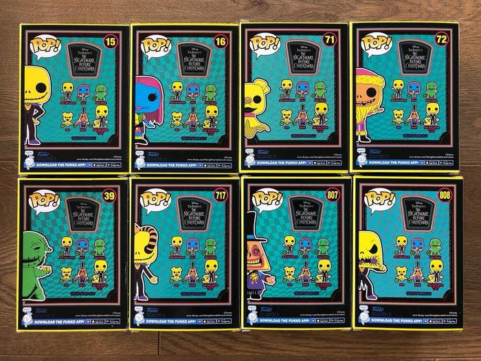 Funko The Nightmare Before Christmas Blacklight Bundle (8 Pops!)