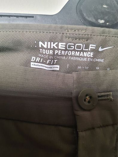 mens NIKE golf tour performance Dri fit trousers pants green Size W 36 L 32