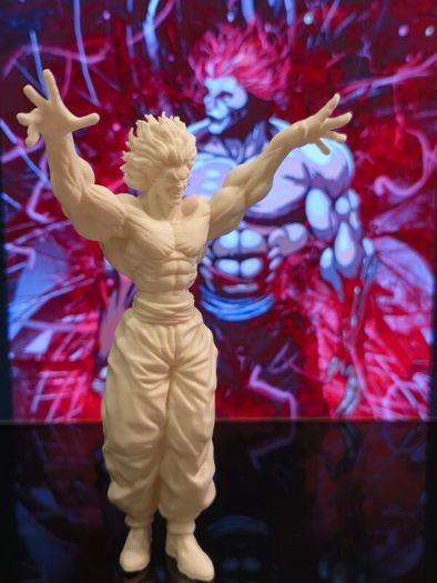 3D Printed  Yujiro Hanma Figurine From The Baki The Grappler Anime Series