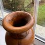 Olive Wood Handmade Vase Image 3