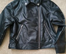 Next Kids Black PU Leather Biker Jacket (Age 12)