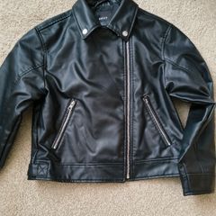 Next Kids Black PU Leather Biker Jacket (Age 12)