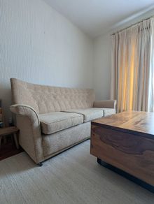 Three seat Cream Couch and Two Armchairs