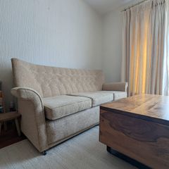 Three seat Cream Couch and Two Armchairs