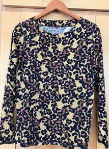 Ladies Navy & Mustard Cotton Top