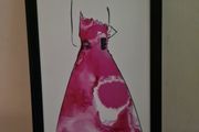Lady in Pink Dress Print