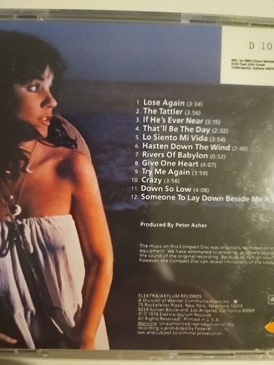 Linda Ronstadt Collection - Hasten Down The Wind /Silk Purse / The PlatinumCollection. .