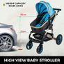 BRAND NEW 2 in 1 Portable Baby Stroller Blue Anti-Shock Springs Foldable Luxury Baby Stroller Adjustable High View Pram Stollers Image 3