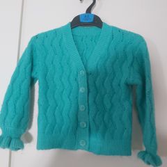 Green cardigan