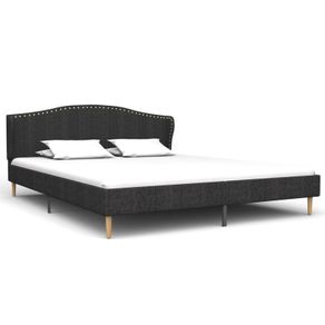 Bed Frame Dark Grey Fabric 180x200 cm 6FT Super King