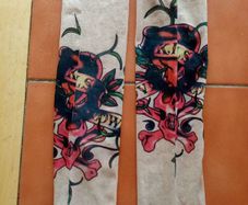 2 fake tattoo sleeves.