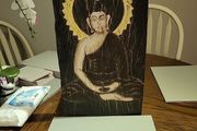 Buddha on wood