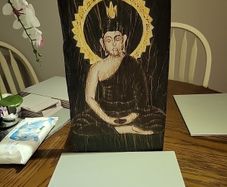 Buddha on wood