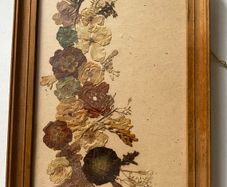 flowers: Vintage Framed Botanical Arrangement / Real Pressed Flower Composition  Artist: Studio "DUHALLOW", Maureen C. Cashell