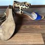 Dune Leopard Print Suede Wedge Sandals Size 37 Image 4