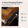Bedside Table with Charging Station, Side Table with 4 Drawers, 2 AC Outlets, 1 USB-A, 1 Type-C, Nightstand for Bedroom, Living Room, Rustic Brown and Black Image 5