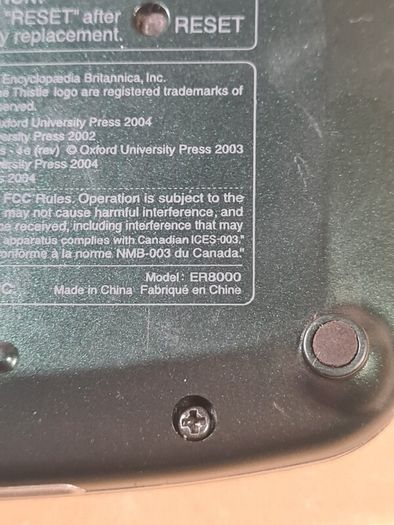 SEIKO ER8000 Oxford Britannica concise encyclopaedia  FAULTY FOR PARTS REPAIR