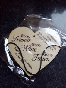 bnwt friend wooden heart