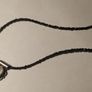 Handmade Moon Stone Sterling Silver and Antique Tiny Jet Beads Necklace Image 4