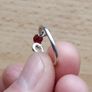 Handmade Sterling Silver Ring with Glass Image 3