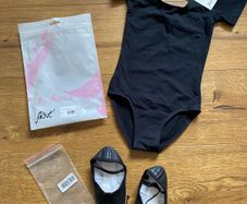 Move Dance Girls Black Leotard and Shoes Set