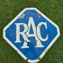 Vintage RAC Double-Sided Porcelain Enamel Sign  Original 1930s-50s 3kg, 56x57.5cm Image 2