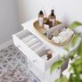 _bathroom cabinet, bathroom cabinet with drawer and adjustable intermediate compartment, kitchen cabinet, storage cabinet, country house style, MDF panels, 60 x 30 x 80 cm, white Image 3