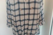 Collection Debenhams checked embroidered shirt size UK18 EU46 Postage included