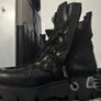 New Rock 373-S4 size 42 Metallic Leather Gothic Mid Calf Punk rock Boots Image 2