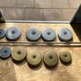 York barbell with clips and weights Image 3