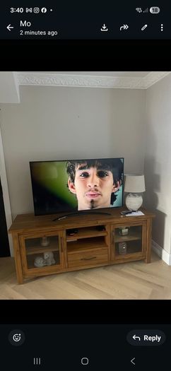 Solid Oak TV Unit