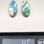 Vintage Abalone Sterling Silver Clip On Earrings Image 9