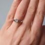 18ct white gold diamond cluster ring - size N Image 6