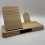 4 in 1 Wooden Wireless Charging Station with Digital Clock Image 6