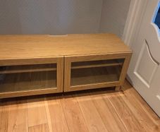 IKEA BESTA TV Bench Light Oak Effect