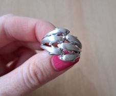 Silver dolphin ring size U