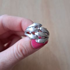 Silver dolphin ring size U