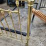 19th Cent three foot wide all brass bed . polished. Image 2