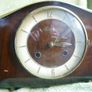 Rare Original Hermle 60s German Mid Century Teak Desk Mantel Chimny Clock By Hermle (the Clock Works Well And Keeps Time) Image 8
