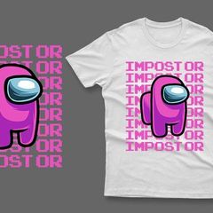 Pink imposter among us t-shirt impostor t-shirt