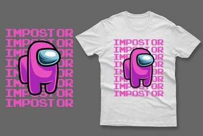 Pink imposter among us t-shirt impostor t-shirt